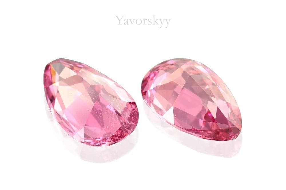 A pair of pink spinel pear 5.89 cts back side image
