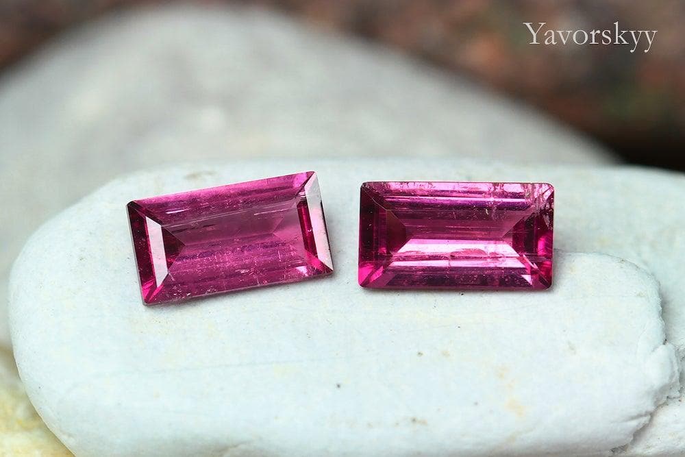 Top view photo of pink tourmaline 0.30 carat