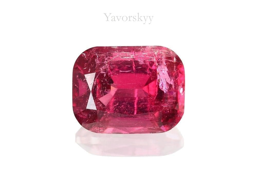 Front view image of pink tourmaline 0.65 carat