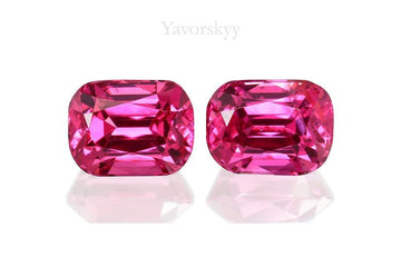 Pinkish-red Spinel Mansin (Mogok) 1.79 cts / 2 pcs