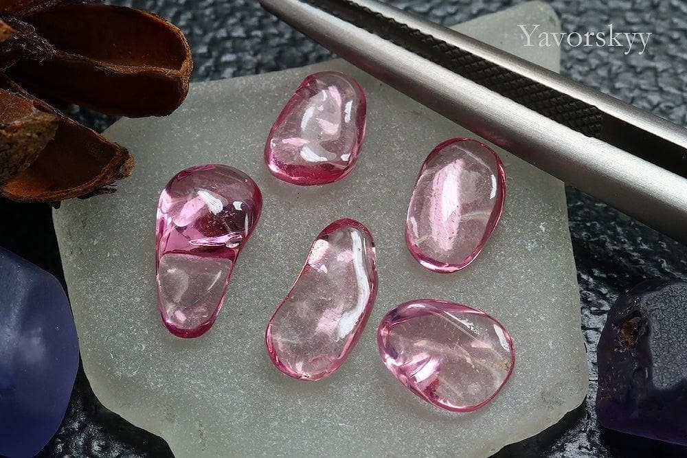 Front view image of 6.22 ct pink spinel polished