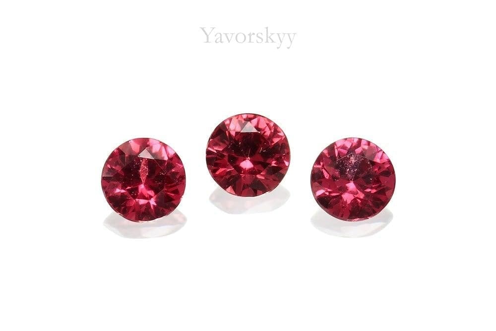 Image of red color spinel 0.09 ct top view 