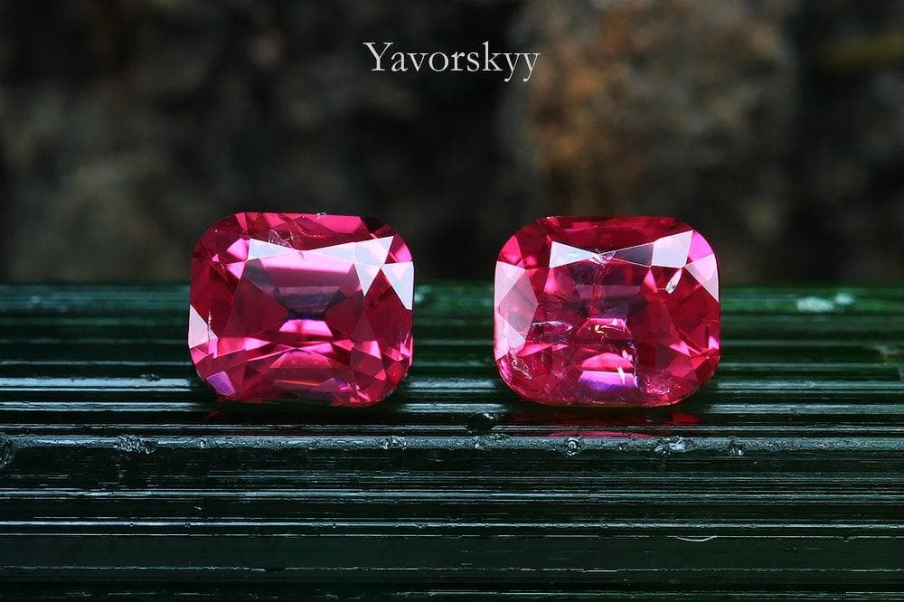 Red spinel pair for sale