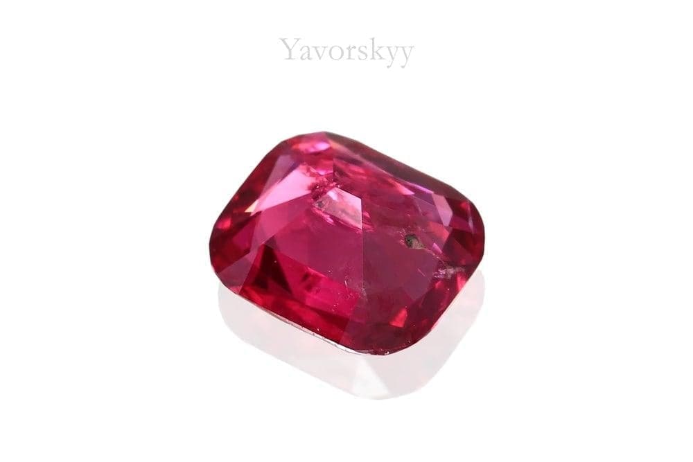 Bottom view picture of a beautiful red spinel 0.36 carat