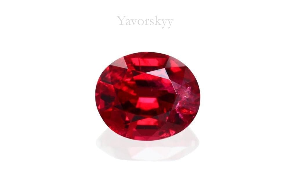 Oval cut red spinel 0.54 carats top view image