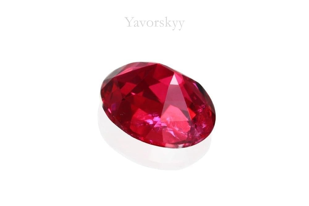 A back view image of 0.54 ct red spinel 