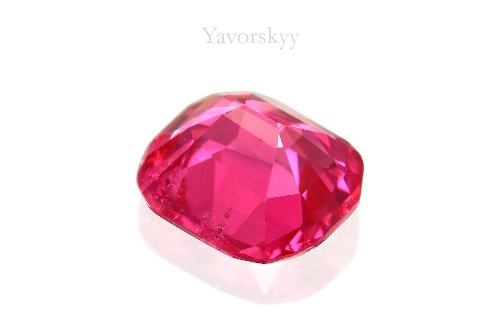Cushion red spinel 0.85 carat back side picture