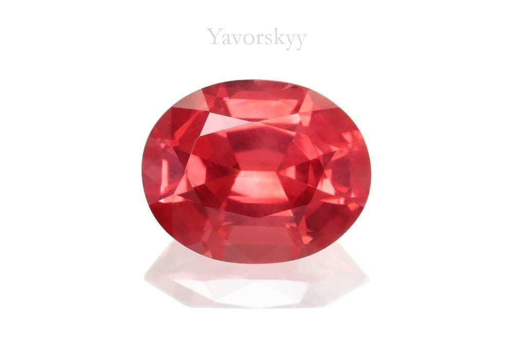 Oval shape spinel 1.13 cts top view photo