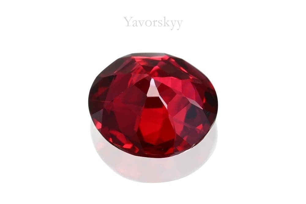 1.14 carats red spinel oval shape bottom view picture