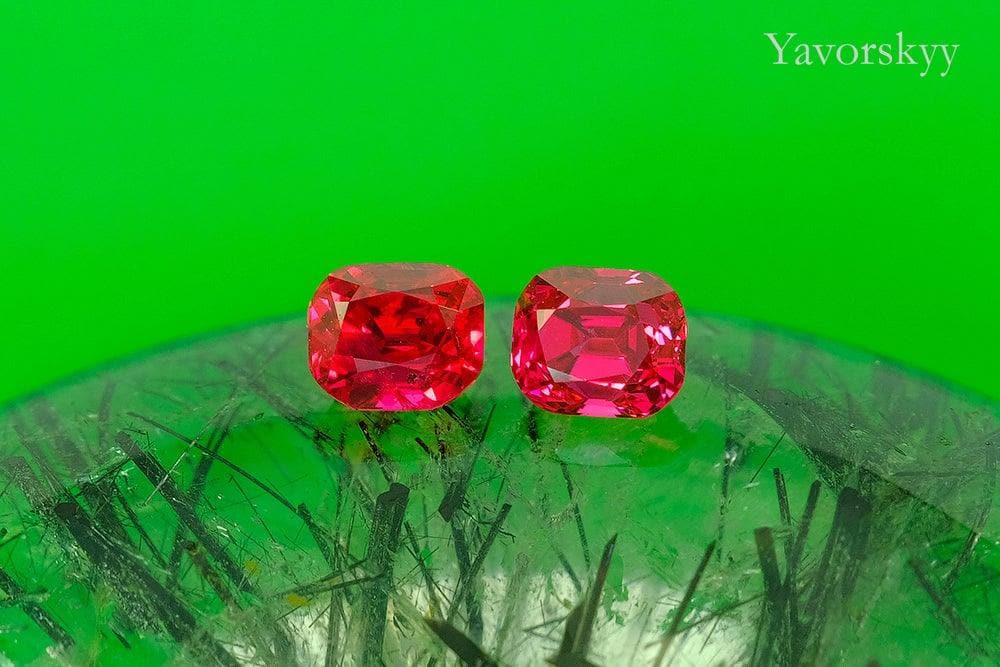 A matched pair of red spinel cushion 1.40 cts view image