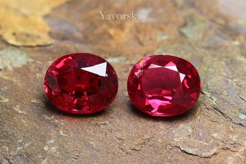Red Spinel 1.85 ct / 2 pcs - Yavorskyy