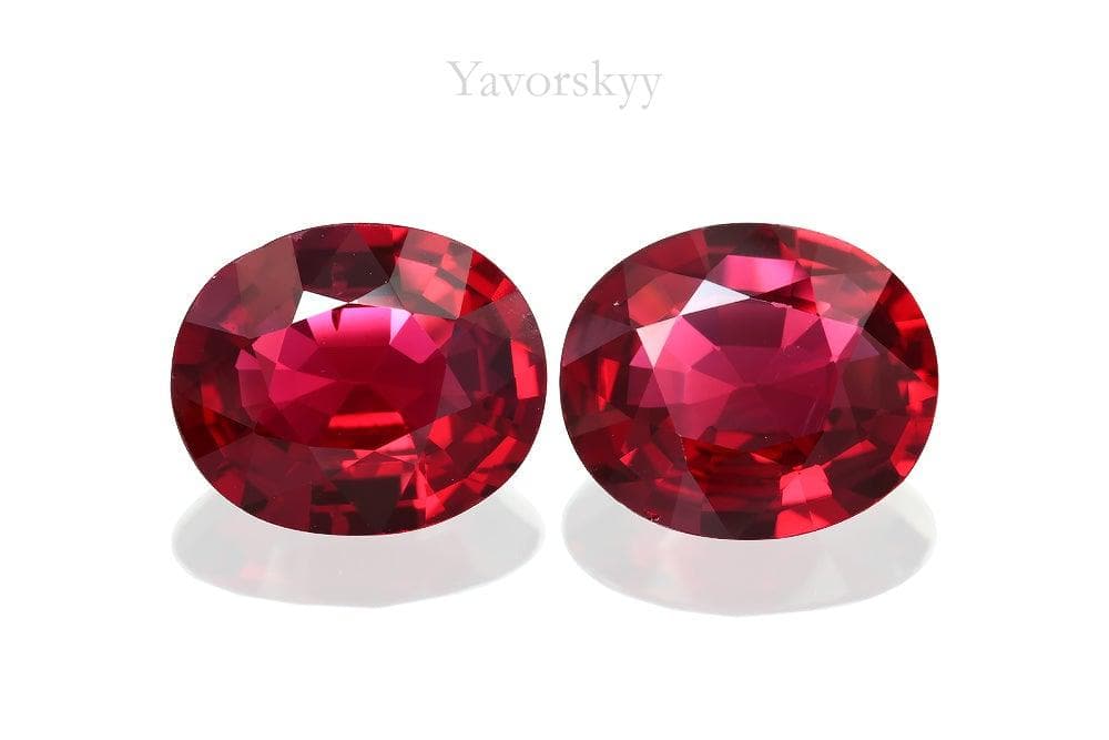 Front view image of a beautiful red spinel 2.21 cts