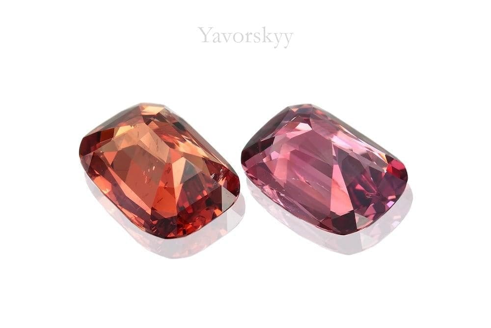 Image of match pair red spinel 4.9 cts cushion shape