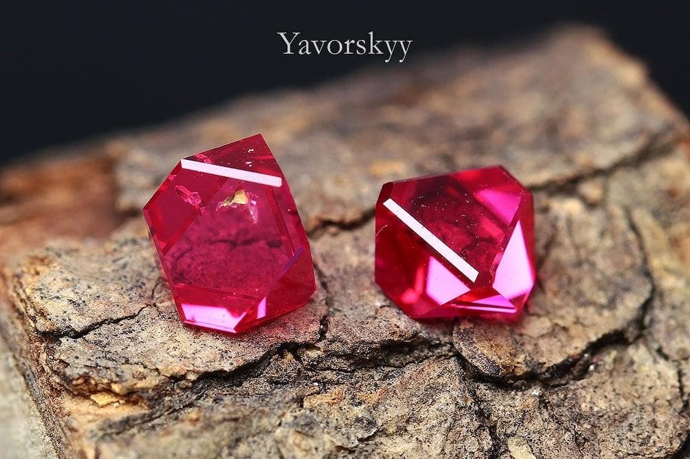 A matched pair of angel cut red spinel 1.61 cts view image