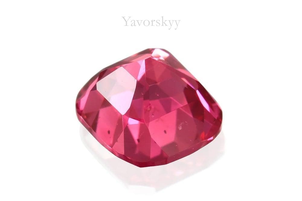 A photo of red spinel 1.18 carats bottom view