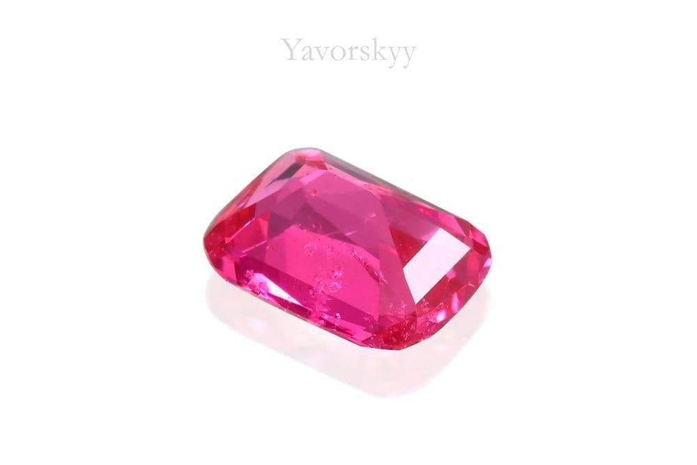0.34 carat red spinel bottom view photo