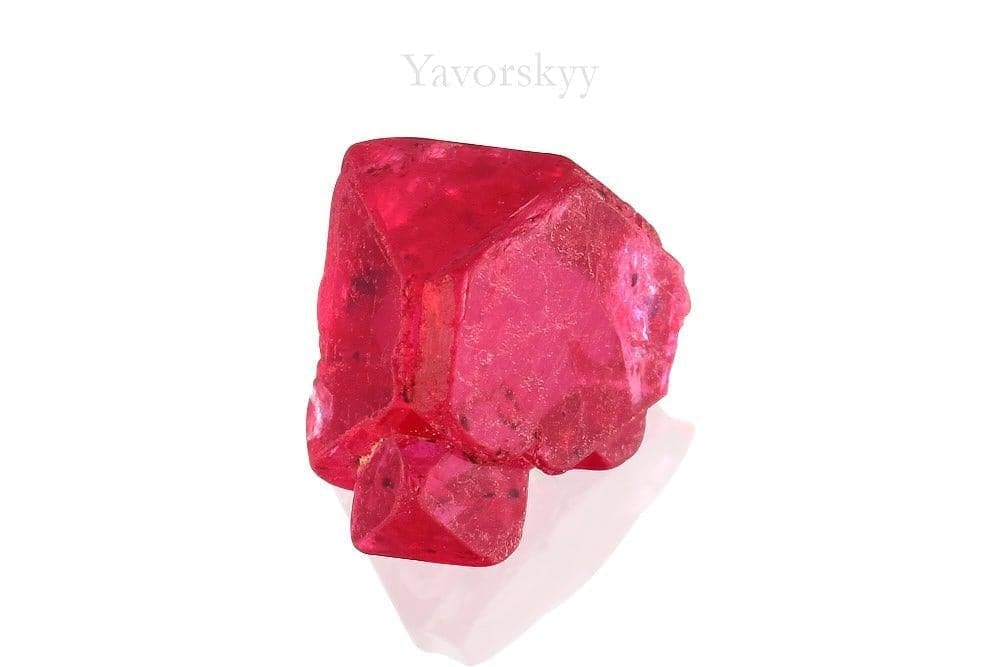 Crystal shape red spinel 1.52 carats bottom view picture