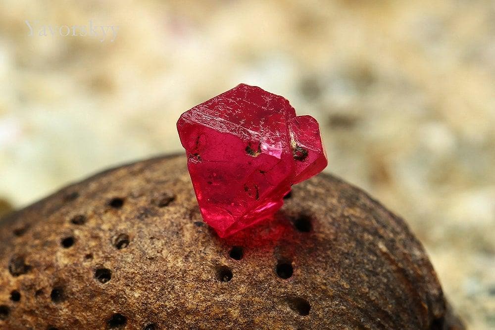 Top view image of a beautiful red spinel 1.52 carats