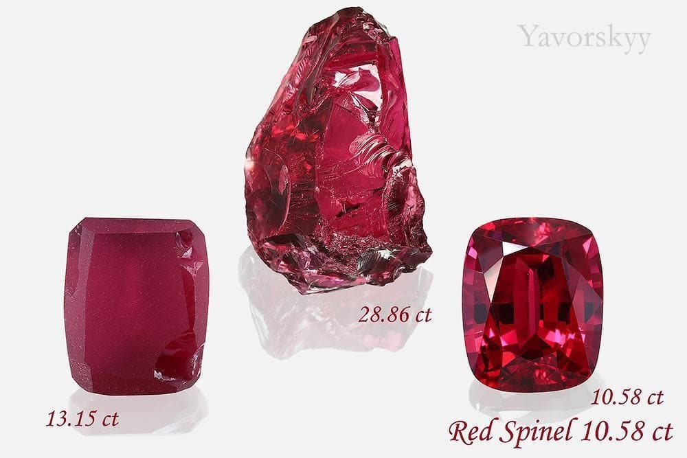 Back side picture of red spinel 10.58 carats