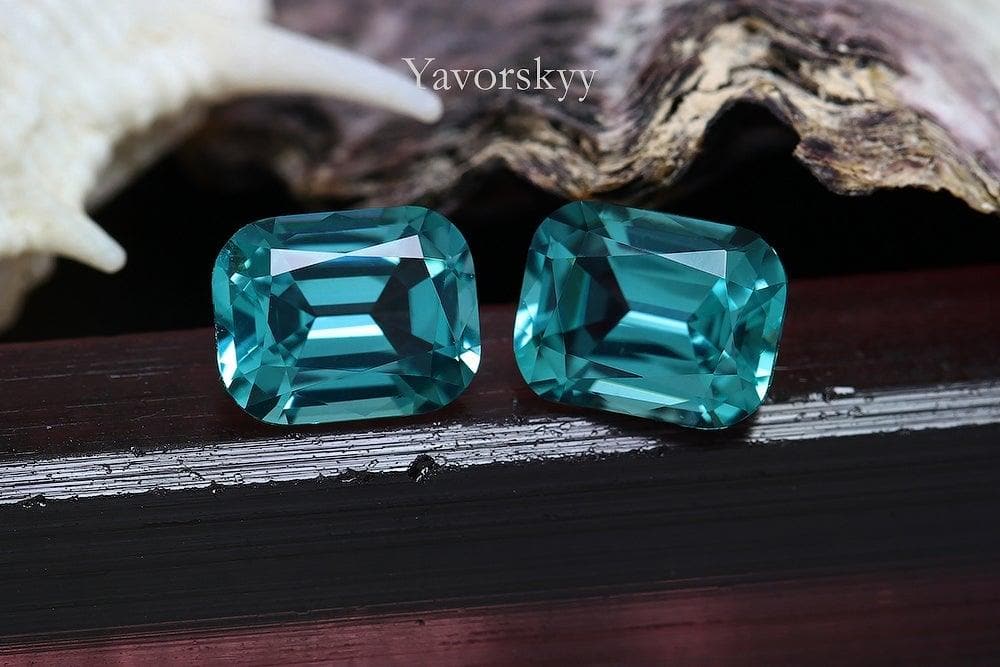 Top view picture of matched pair tourmaline 1.98 carats