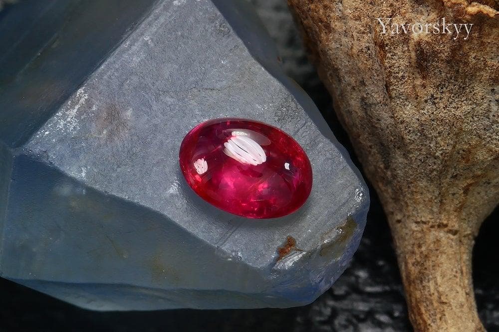 Top view image of a pretty ruby 0.49 carat