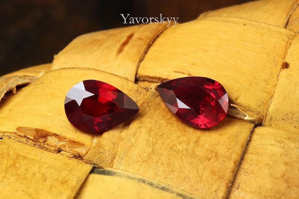 Ruby No Heat 0.93 cts / 2 pcs - Yavorskyy