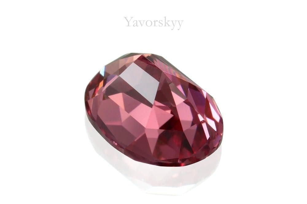 Image of oval shape red spinel 1.01 ct bottom view