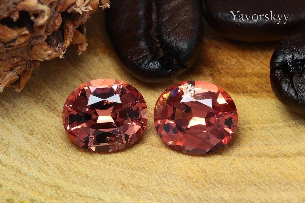 A picture of pretty orange spinel 2.8 cts