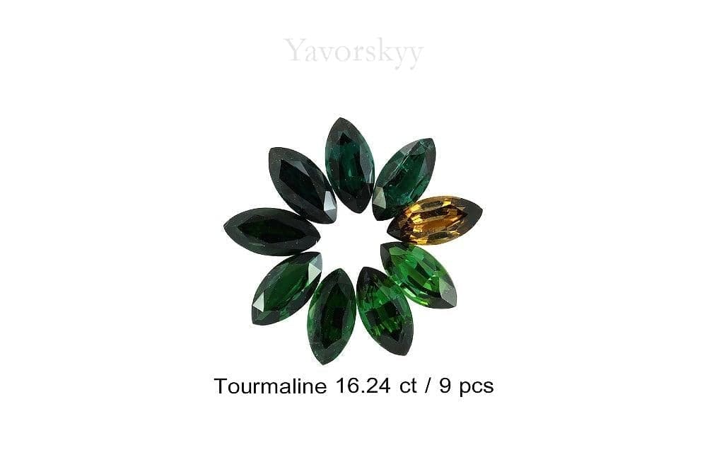 Image of fine green tourmaline 16.24 carats