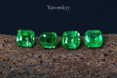 Cushion tsavorite 1.11 cts top view photo