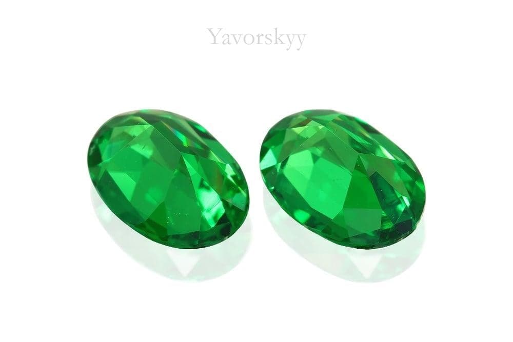 Matched pair tsavorite oval 1.62 carats back side image
