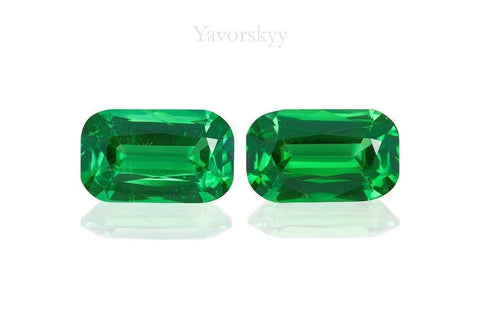 Image of front view of tsavorite 1.79 cts pair