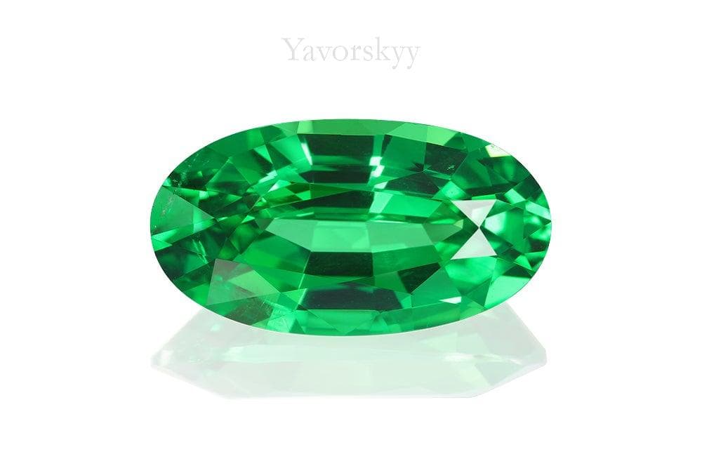 5.68 cts tsavorite oval shape front view image