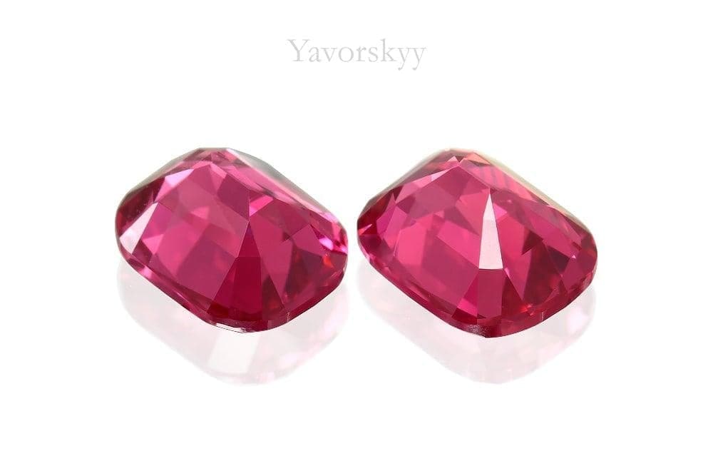 Pair of red spinel cushion 1.71 carats back side image