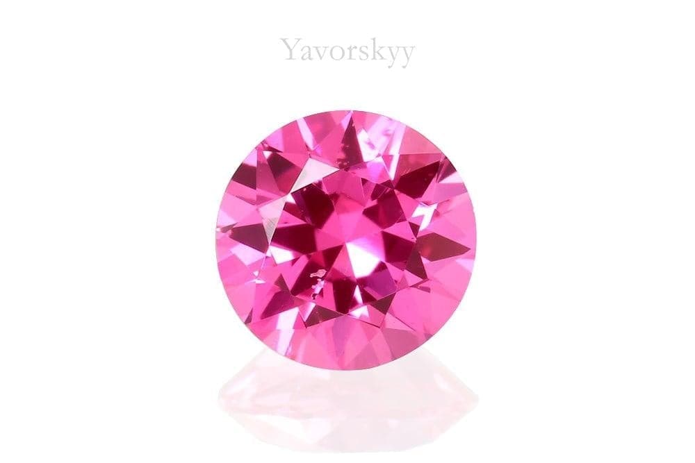 Round cut pink spinel 0.57 carat front view picture