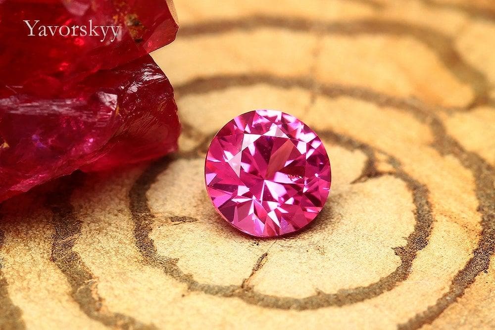 Top view picture of pink spinel 0.57 carat