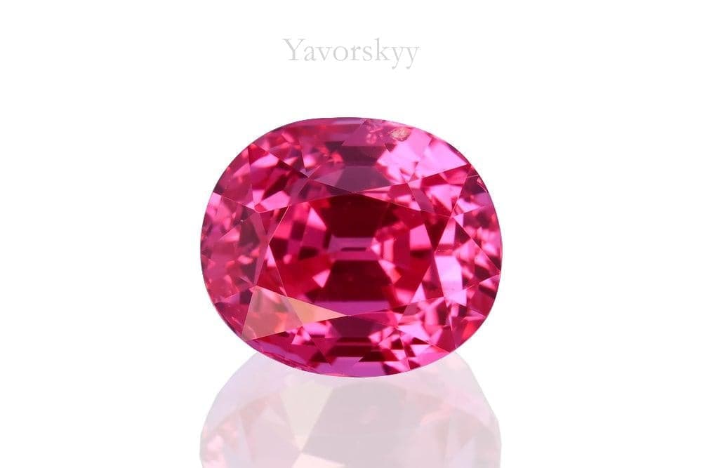 1.14 cts pink spinel cushion cut top view photo