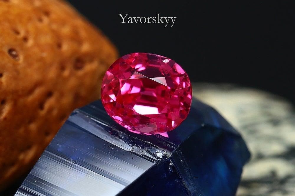 Front view image of 1.14 ct pink spinel cush