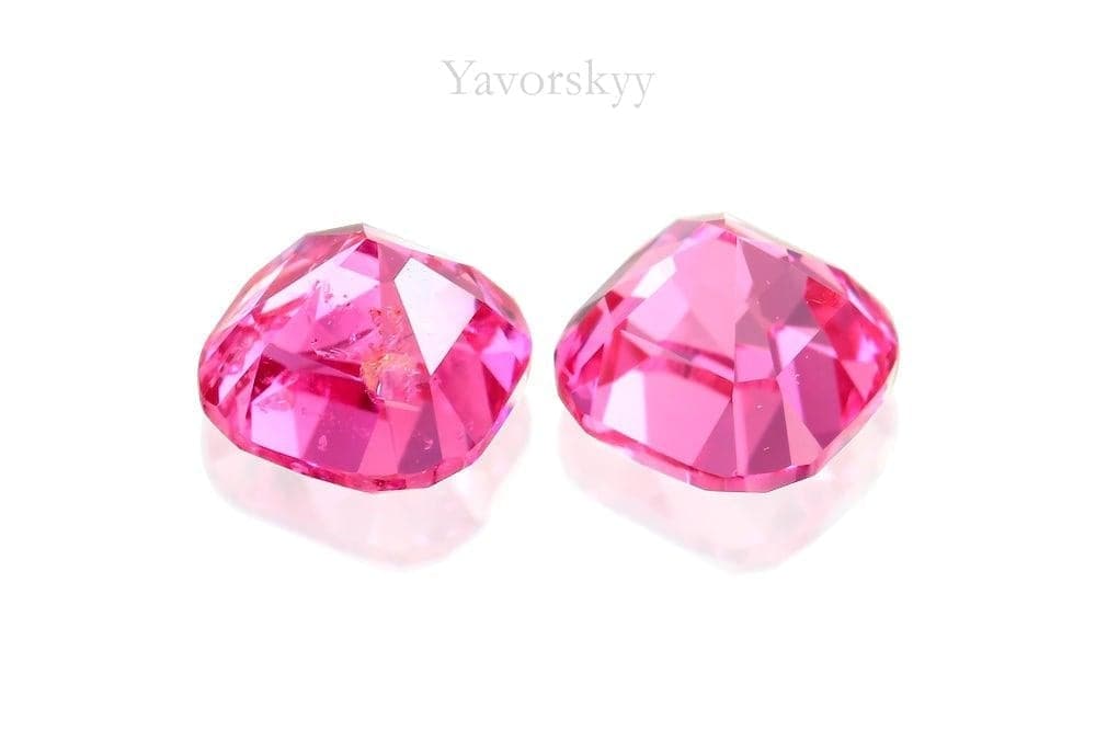 Picture of match pair pink spinel 1.27 cts cushion shape