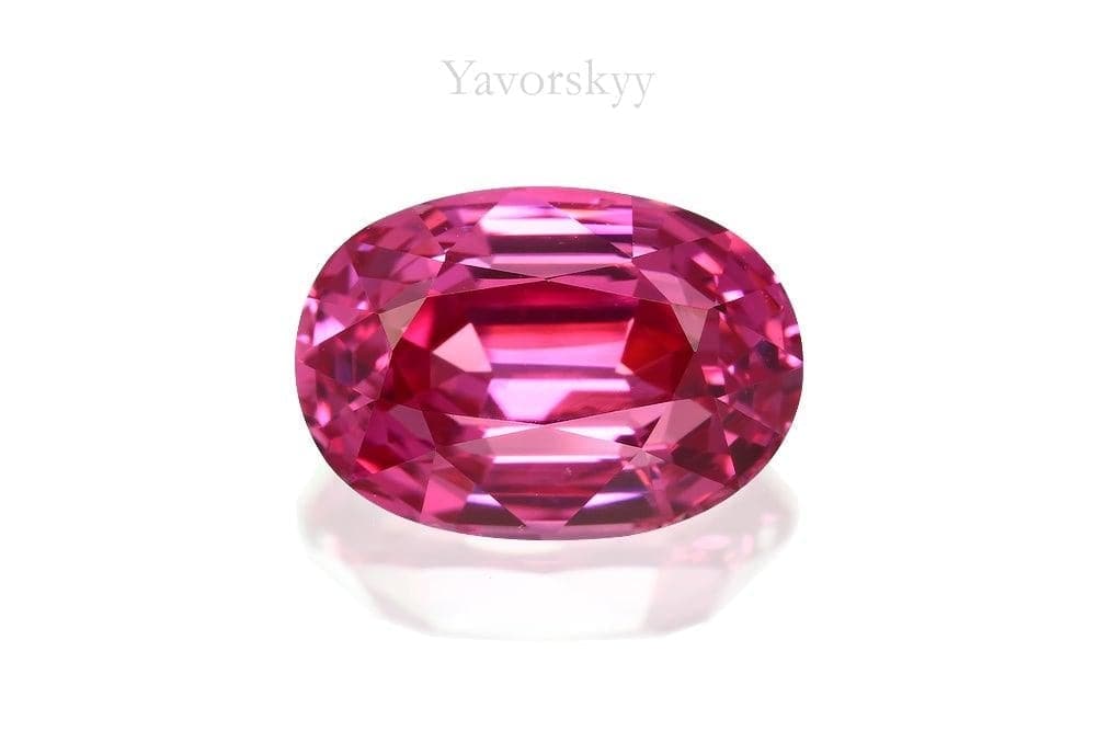 A top view image of 1.69 ct pink spinel
