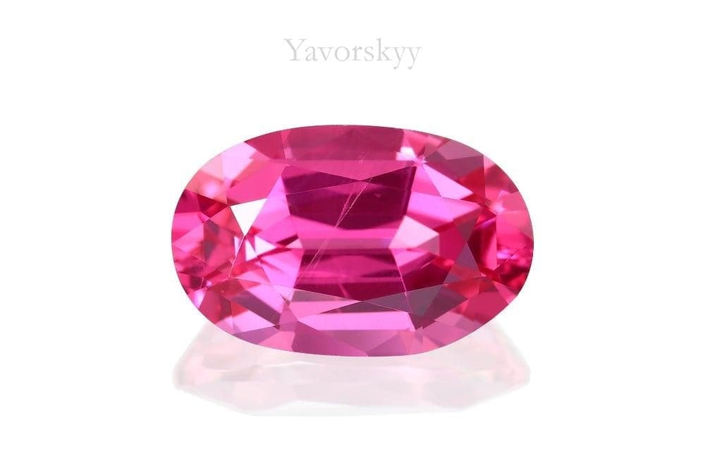 Vivid pink spinel stone