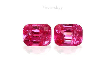 Vivid Red Spinel Burma 0.40 ct / 2 pcs
