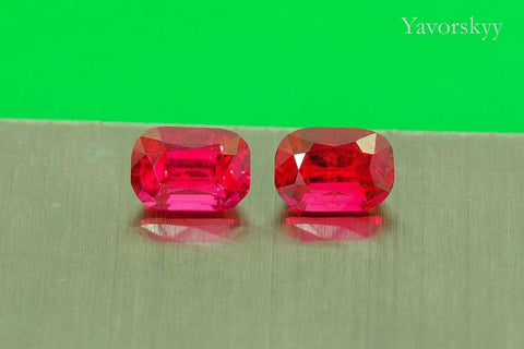 Vivid Red Spinel Burma 2.19 cts / 2 pcs - Yavorskyy
