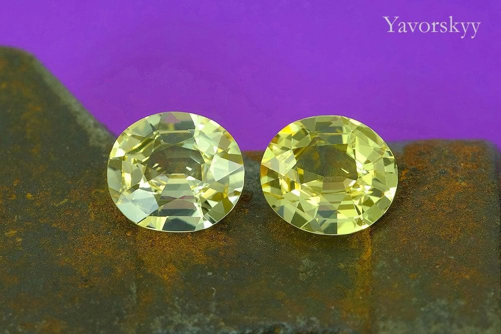 Yellow Sapphire Ceylon Unheated 5.20 cts / 2 pcs - Yavorskyy