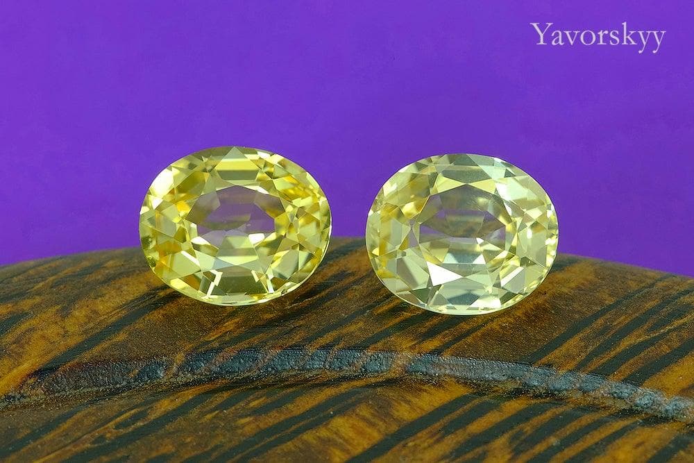 Yellow Sapphire Ceylon Unheated 6.31 cts / 2 pcs - Yavorskyy