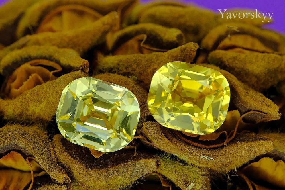 Yellow Sapphire No Heat 9.31 cts / 2 pcs - Yavorskyy