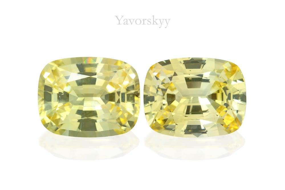 Yellow Sapphire No Heat 9.77 cts / 2 pcs - Yavorskyy