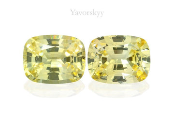 Yellow Sapphire No Heat 9.77 cts / 2 pcs